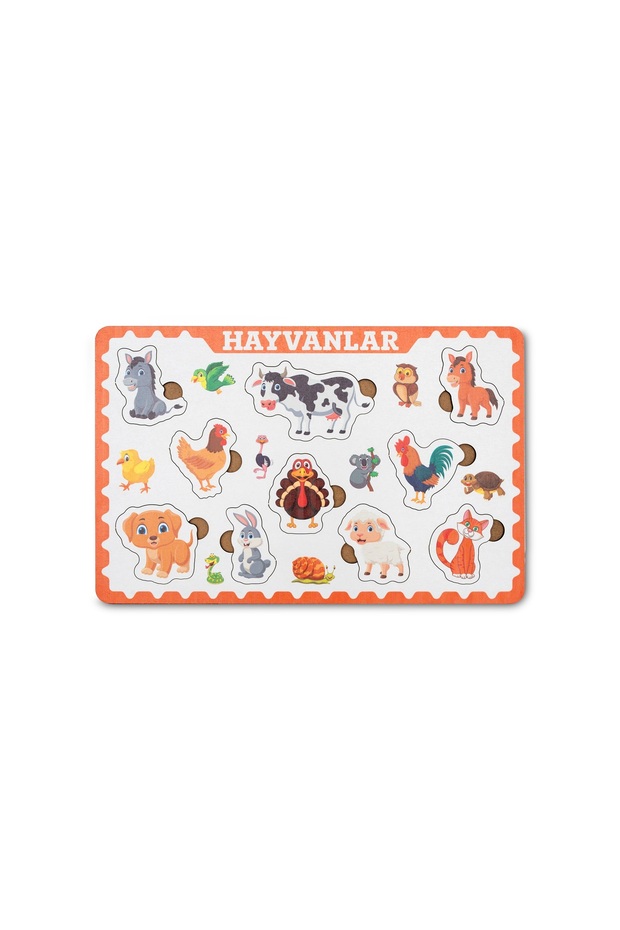 Wooden Educational Colorful Animals Puzzle - Jigsaw Puzzle