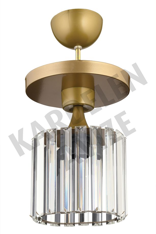 Eskitme Tekli Tepsi  Kristal  Taşlı Lüks Avize - 5