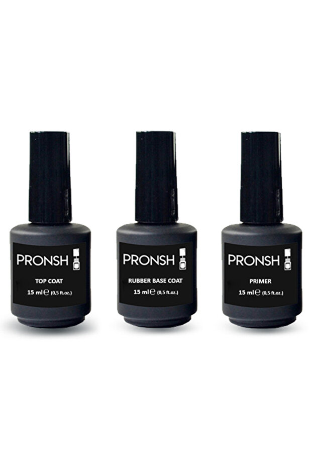 Üçlü Set , Rubber Base Coat , Top Coat , Primer 15ml