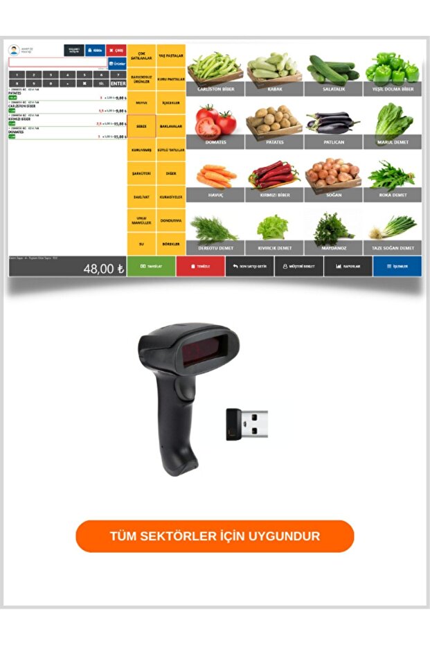 Kablosuz Barkod Okuyucu + Barkodlu Satış Sistemi Programı - 6