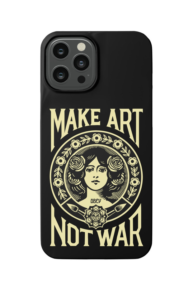متوافق مع حافظة هاتف آيفون 12 برو ماكس، تصميم Make Art Not War، مقاوم للصدمات - 1