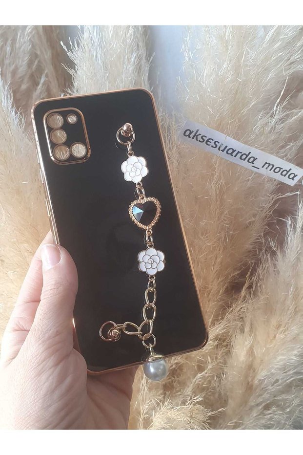 Samsung Galaxy A31 Compatible Flower Stone Hand Snap Laser Cut Case