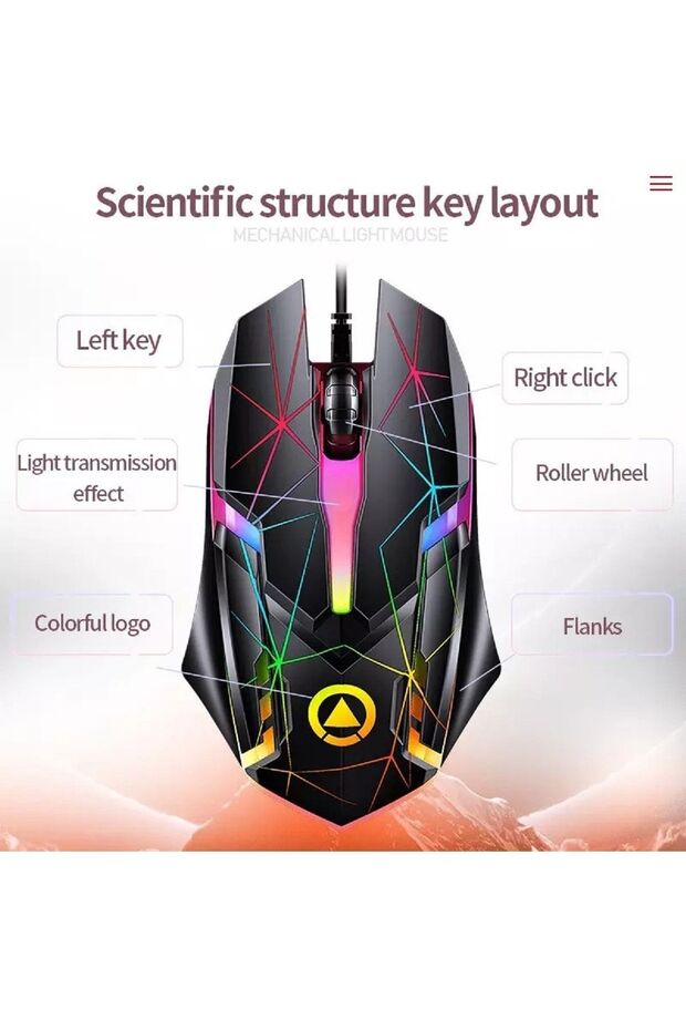 Rgb Kablolu Oyuncu Mouse Gamer Mouse - 2