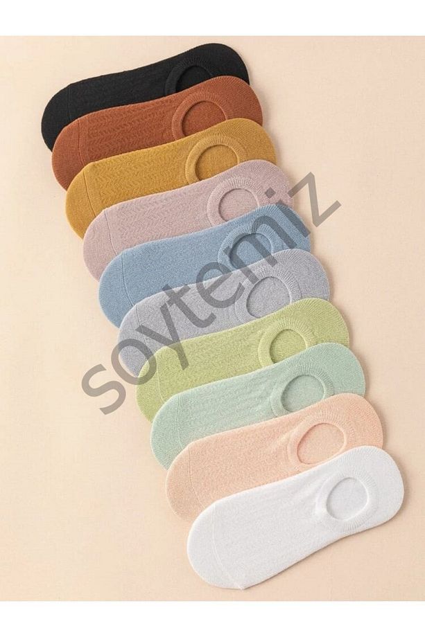 Unisex Görünmez Spor Ayakkabı Çorabı 8 Çift - 1