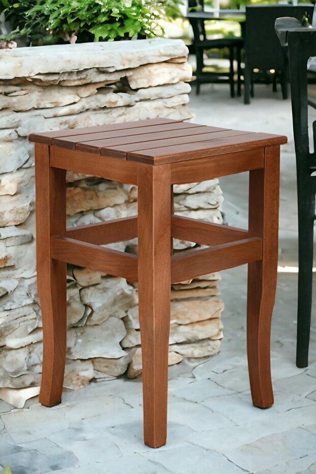 Ahşap Tabure 45 Cm Ceviz