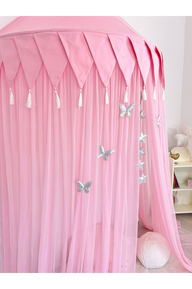 Tül Pembe Duvar Tentesi Plus Model - 6