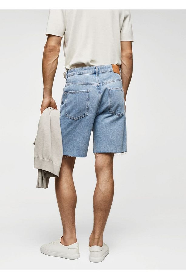 Regular Fit Jean Bermuda Şort - 4
