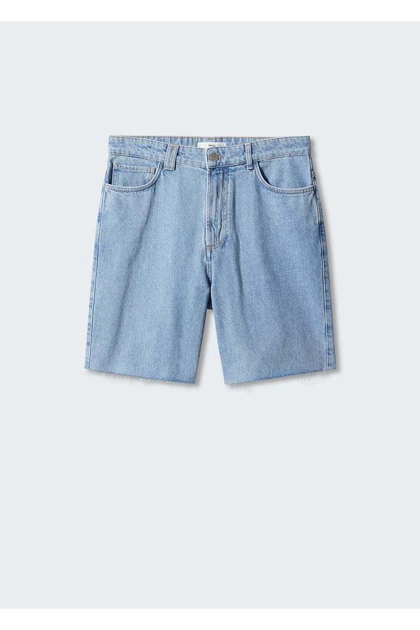 Regular Fit Jean Bermuda Şort - 3