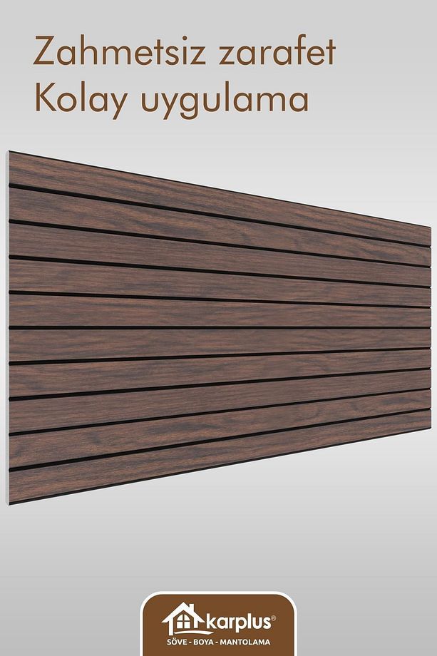 Ahşap Görünümlü Strafor Duvar Kaplama Paneli Isı Ve Ses Yalıtımlı 300-122 - 50x100 - 3
