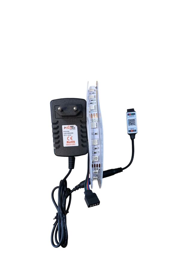 Bluetooth Cep Telefonundan (RGB ŞERİT LED BLUETOOTH KONTROL MODÜLÜ ADAPTÖR SET HALİNDE) Ko - 1