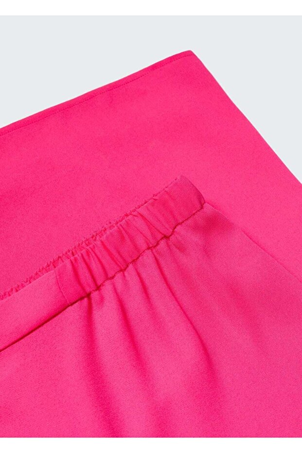 Elastik belli wideleg pantolon - 6