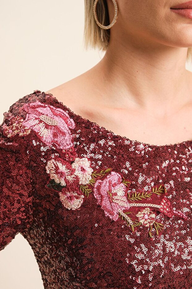 Pul Payetli Elbise - 2