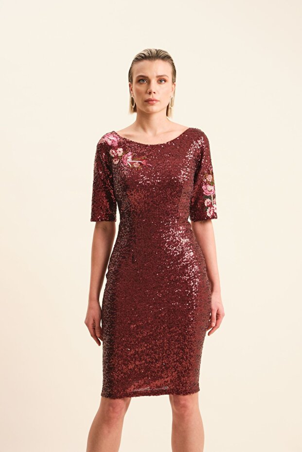 Pul Payetli Elbise - 6