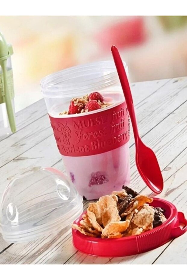 Ice Cream Container with Spoon Yogurt Container with Spoon Practical Multi-Use - 8
