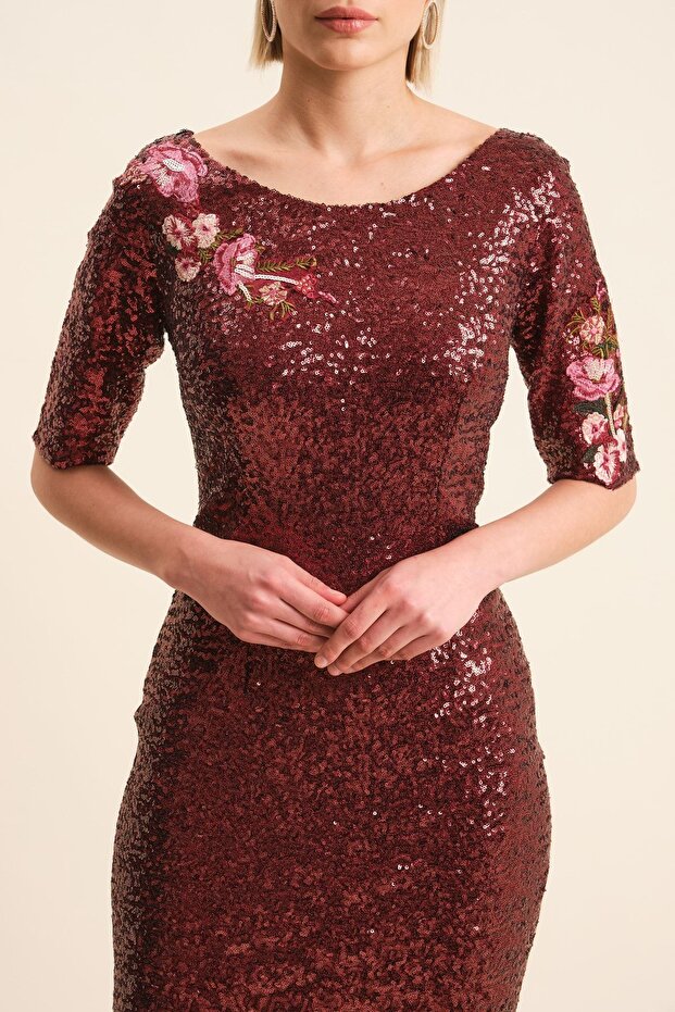 Pul Payetli Elbise - 3