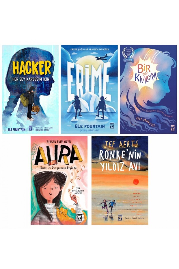 5.6.7.8. Classroom Reading Books 5 Book Set Erime - Hacker Her Şey Kardeşim İçim - Bir Tür Kıvılcım -