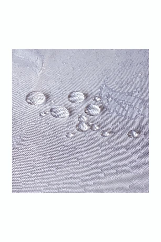 Dertsiz Leke Tutmaz Sıvı Geçirmez Jakarlı  Polyester Masa Örtüsü - 2