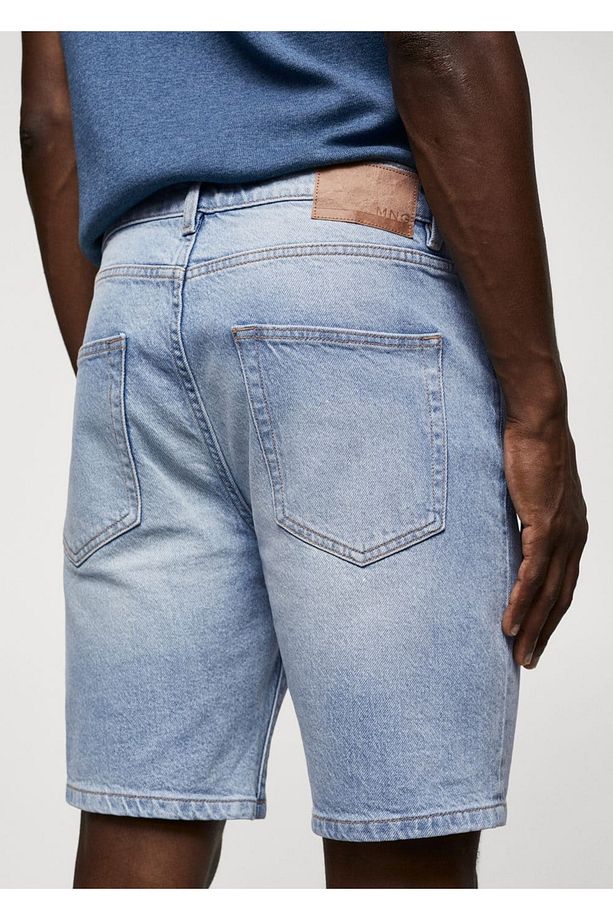 Regular fit denim bermuda şort - 6