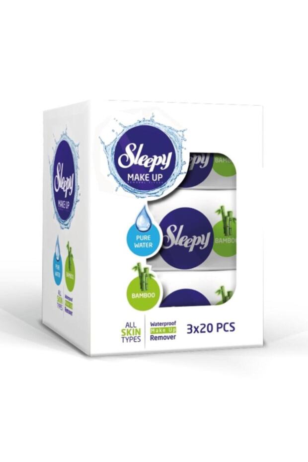 Makeup Remover Wipes Bamboo 20 Sheets 3 Packs