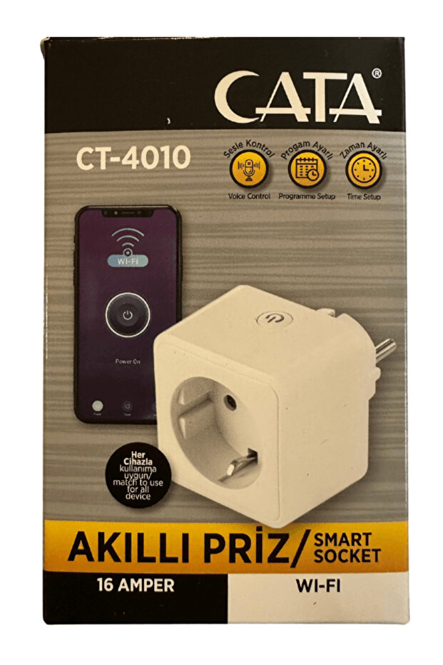 CT-4010 Wifi Üzerinden Kontrol Edilebilen Akıllı Priz (8 Adet) - 2