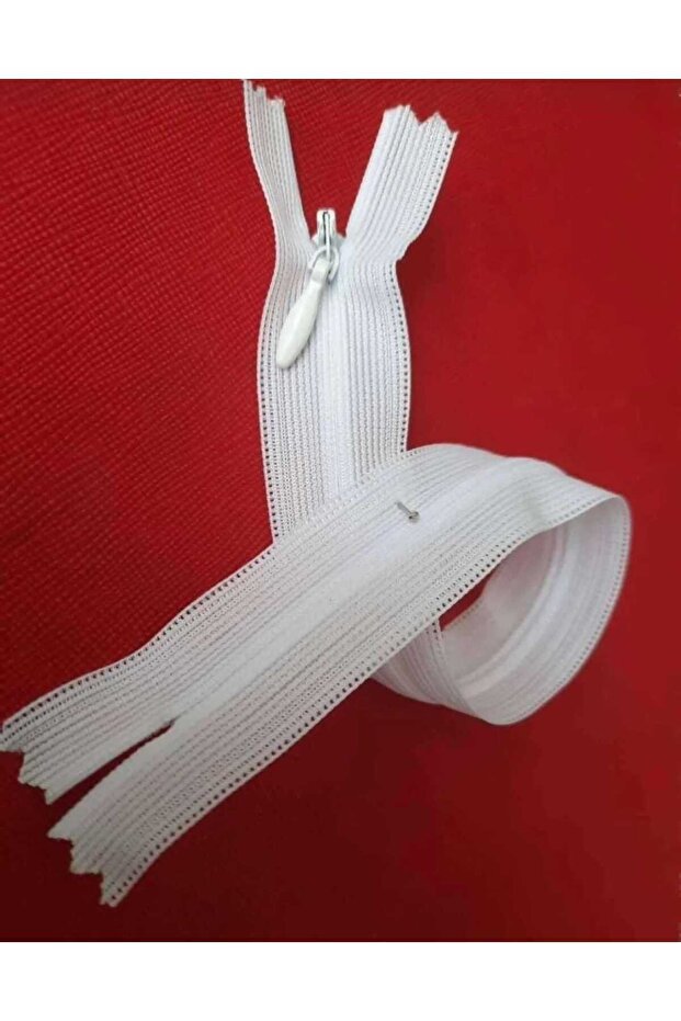 سحاب أبيض مخفي 20 سم عبوة واحدة 10 قطع