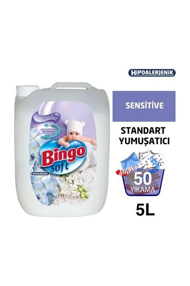Soft Sıvı Çamaşır Yumuşatıcı Lovely Sensitive 4 Adet X 5 Lt - 5
