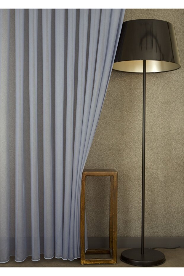 Etamine Tulle Curtain Blue Without Battery
