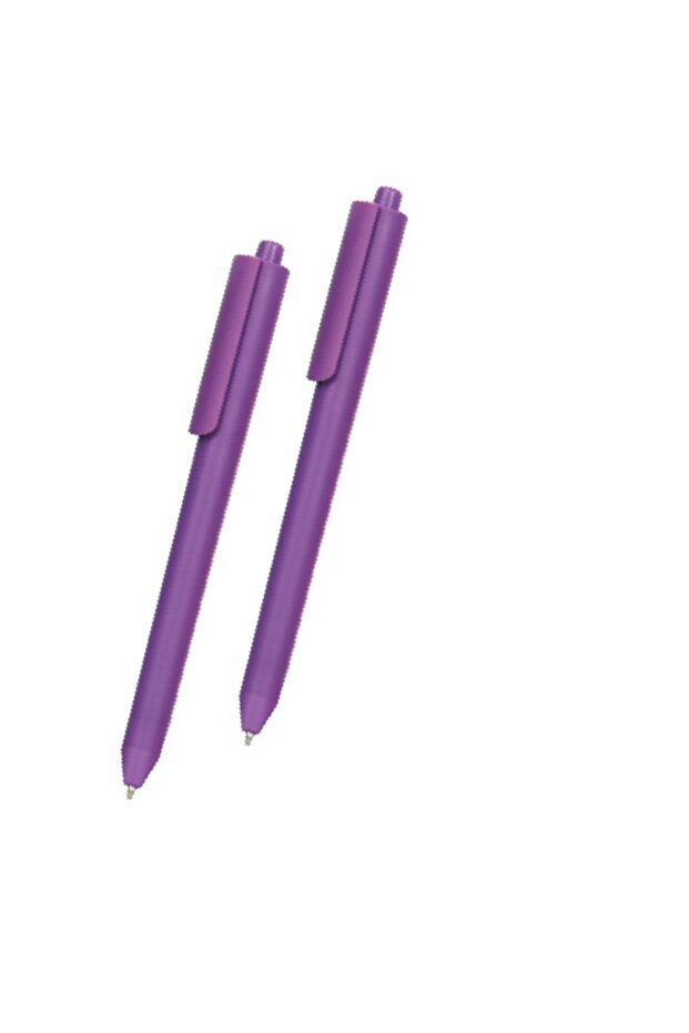 قلم حبر جاف أرجواني 2 عبوة - 1