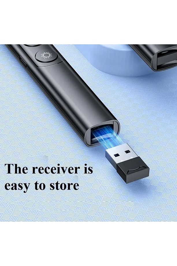 Dijital Ekranlı Şarjlı Lazer Sunum Kumandası Şarj Göstergeli Lazer Powerpoint Laser Pointer Slayt - 7