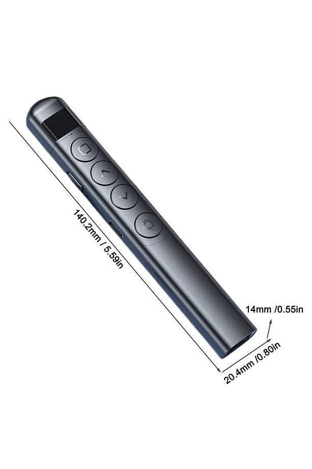 Dijital Ekranlı Şarjlı Lazer Sunum Kumandası Şarj Göstergeli Lazer Powerpoint Laser Pointer Slayt - 2