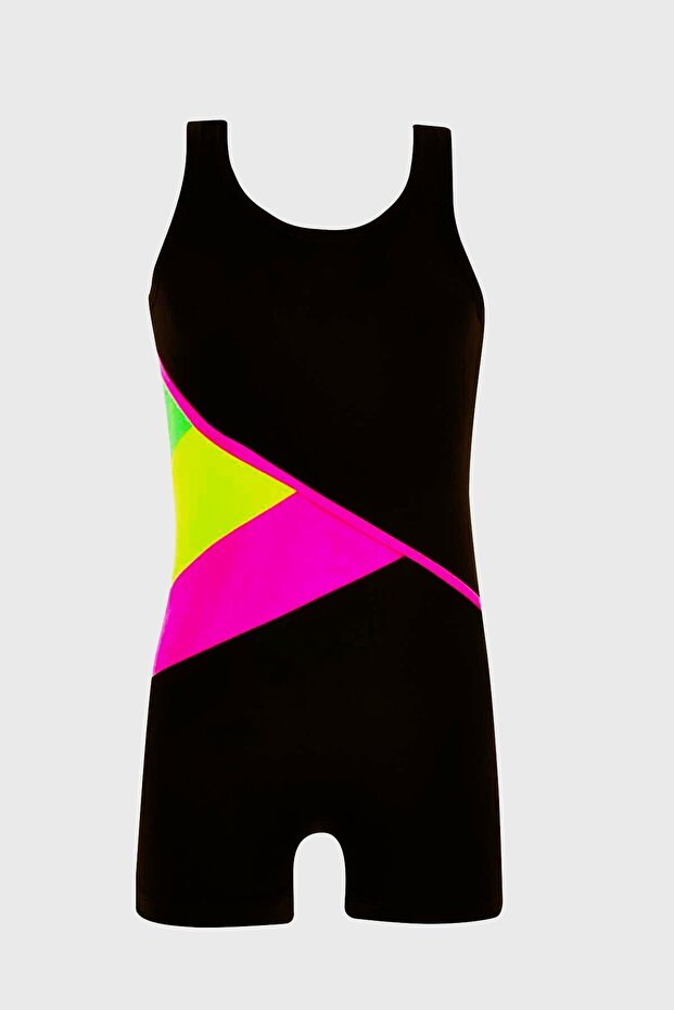 Neopy Girl's Swimsuit with Shorts Black