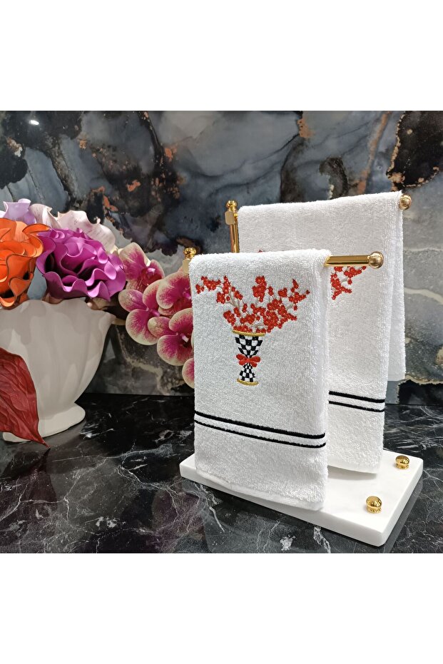 Mackenzie Vazo Desenli Mutfak Havlusu - 6