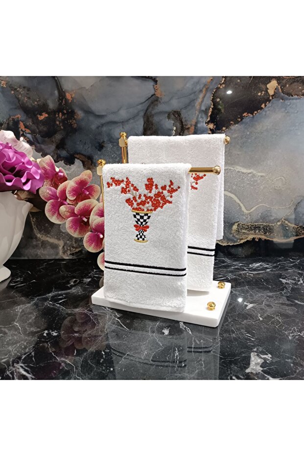 Mackenzie Vazo Desenli Mutfak Havlusu - 3