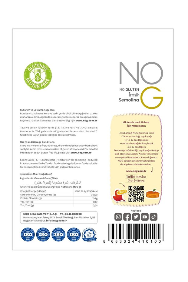 Glutensiz Irmik 500 gr - 2