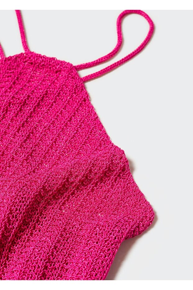 Halter Yakalı Kroşe Bluz - 7