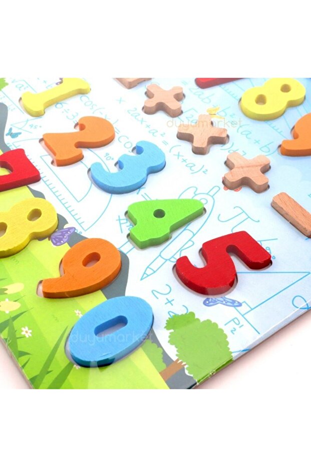 Puzzle Ahşap Oyuncak Baskılı Matematik - 2
