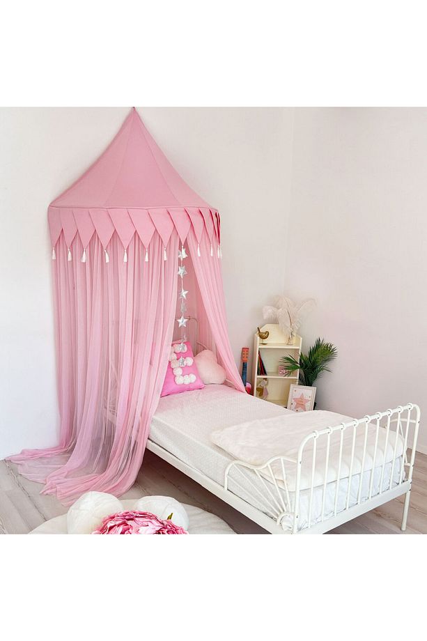 Tül Pembe Duvar Tentesi Plus Model - 3