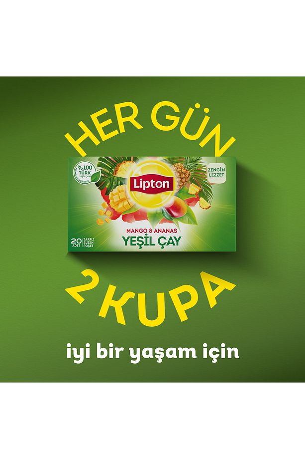Mango & Ananaslı Bardak Poşet Yeşil Çay 20'li - 3