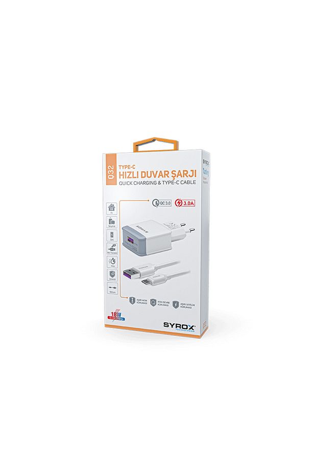Type-c Quick Charging Set / 3.0 A Hızlı Şarj Cihazı / Hızlı Şarj Adaptörü Q32 3 Amper Hızlı Şarj - 2
