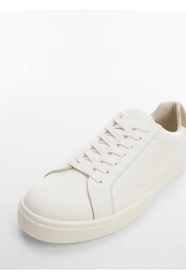 Leather Sneakers with Contrast Inserts - 3