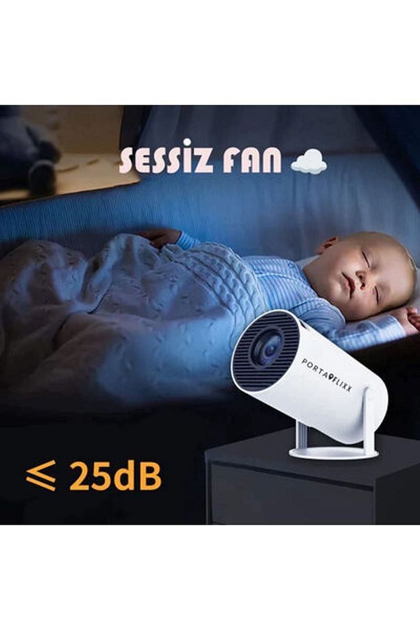 Taşınabilir Omaze Sinema Projektörü Ev Sineması Wifi Bluetooth Android Ios Akıllı Projeksiyon - 6