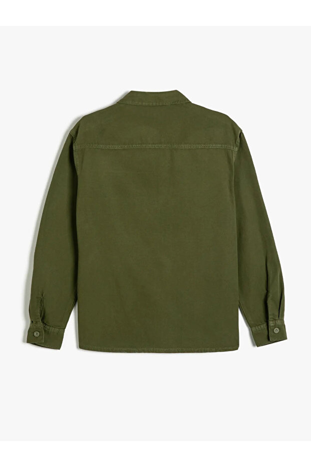 Oversize Gömlek Ceket Cepli - 3