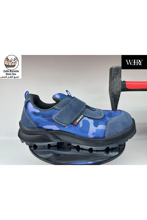 Mekap Segura Sgr 515 S1 Hava Alan Süet Deri Hafif Rahat Yazlık Çelik Burun Spor Model İş Ayakkabısı - 1
