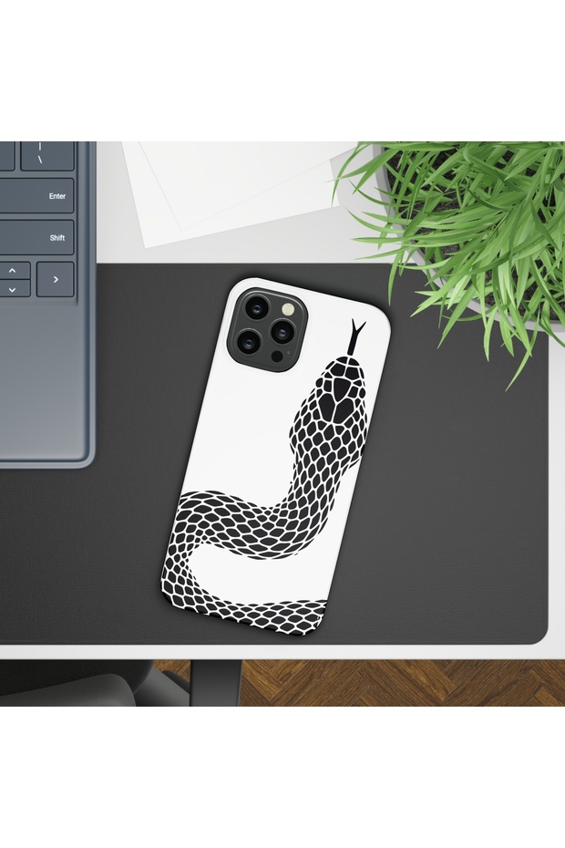 غلاف هاتف بتصميم ثعبان ثعبان مقاوم للصدمات متوافق مع هاتف آيفون 12 برو ماكس - 2