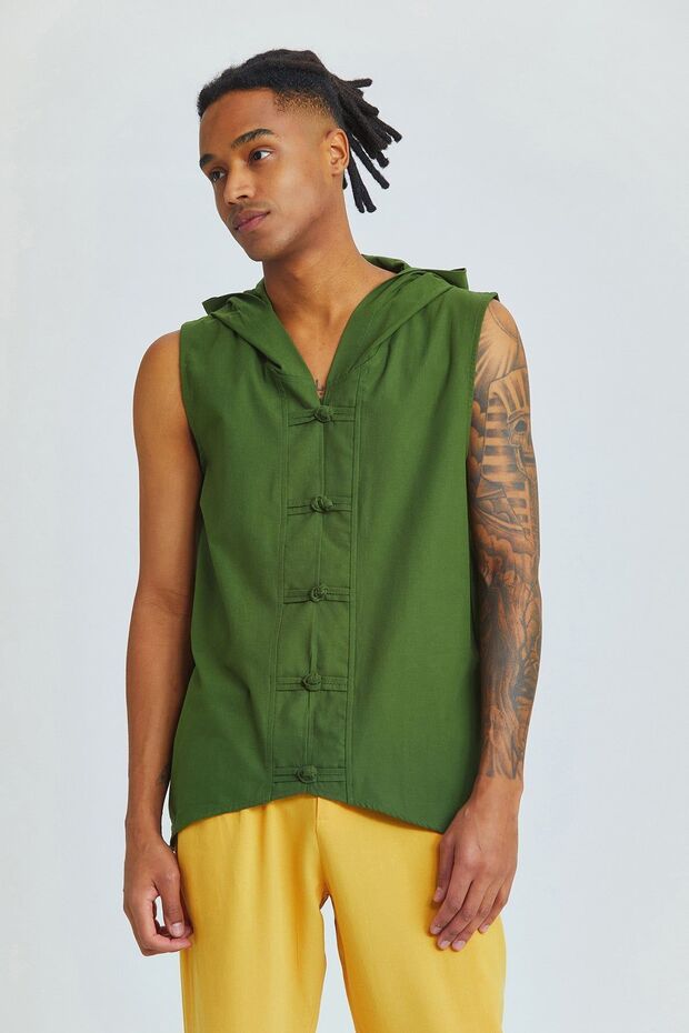 Hooded Shirt Green