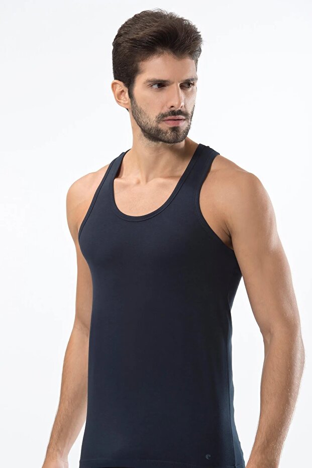 3 Pieces 95% Cotton 5% Elastane Halter Neck Men's Sports Tank Top