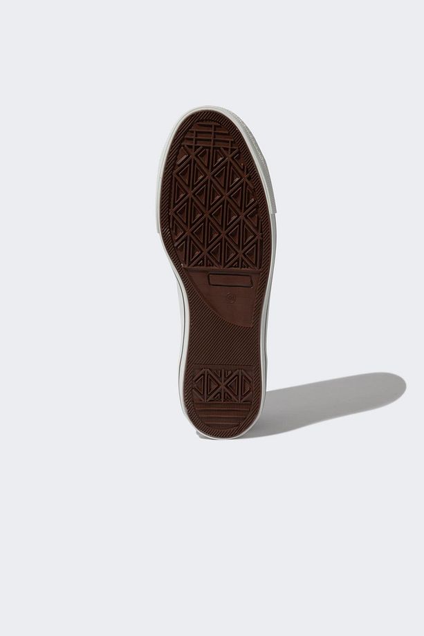 Erkek Düz Taban Bağcıklı Keten Sneaker A7524AXNS - 5