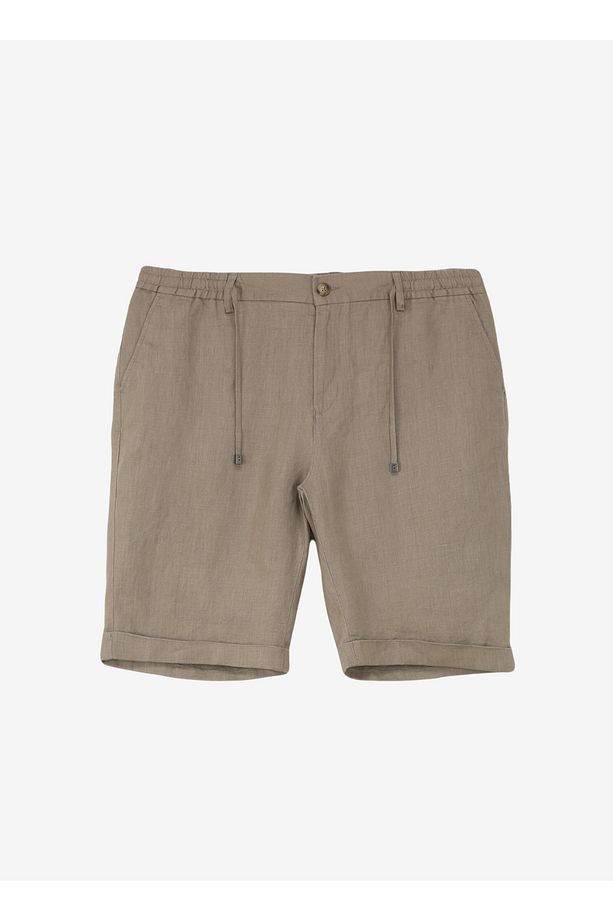 Açık Kahve Erkek Lastikli Regular Fit Bermuda Şort FC4SM-SHT 0928 - 1