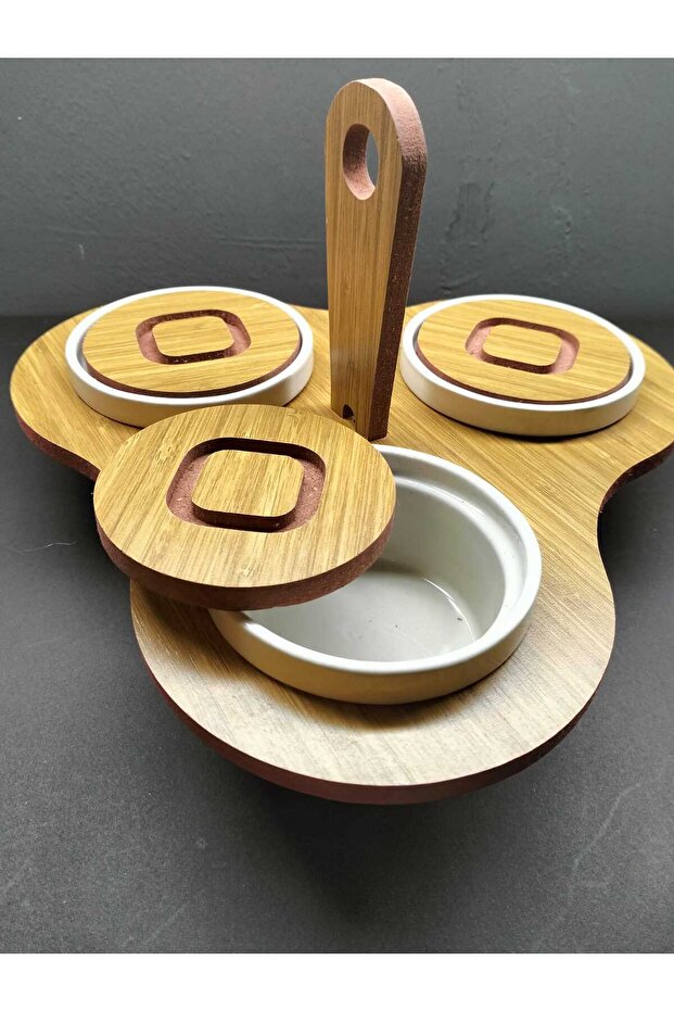 Tuma Luxury Breakfast Set - 3 Compartments Wooden