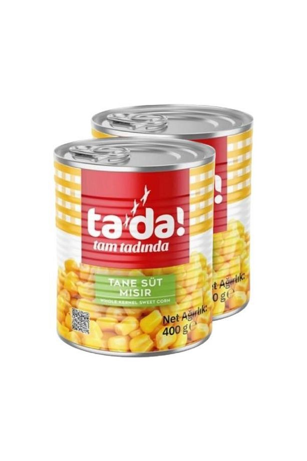 Haşlanmış Tane Süt Mısır Konservesi 400 Gr (2 Adet) - 1